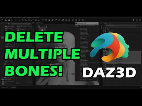 Remove multiple bones in DAZ3D! Custom script tutorial
