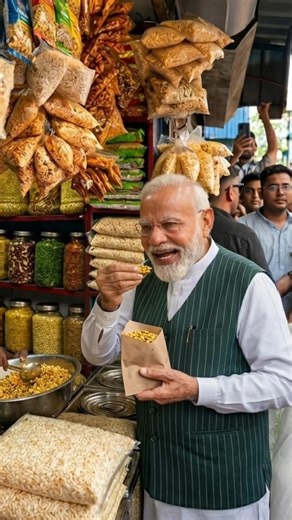 Modi Ji Enjoying Street Jhalmuri 😳|#shorts