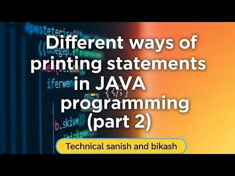 Different ways of printing statements in JAVA programming (part 2)