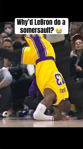 When LeBron backwards somersaulted after an and-1 😂