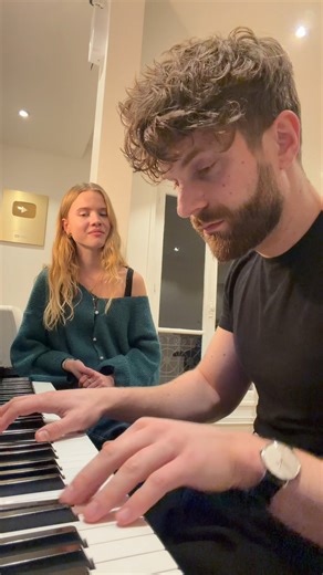 Our First Time Playing “Snowman” by Sia 🎹❄️ Perfect for This Cold Winter Day! What should Lucie and I play next? | Emilio Piano