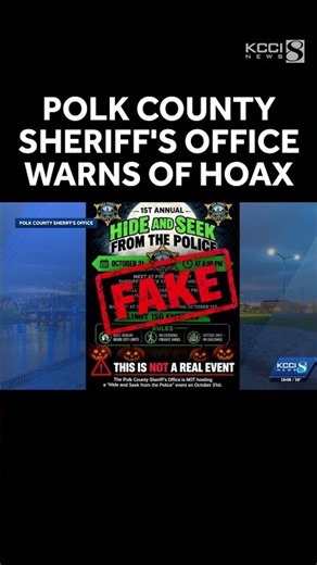 'Hide and seek from the police' is not real: Polk County Sheriff's Office warns of hoax