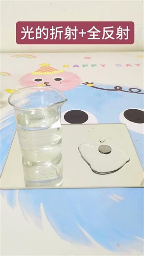 Refraction of light, total reflection science experiment, knowledge sharing, parent-child intera