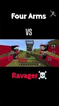 Four Arms vs Ravager ☠️ !! #Minecraft #mods