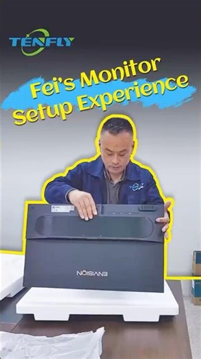 How fast can you set up a monitor? 🤔Fei shows you — just 2 simple steps and you're ready to go!