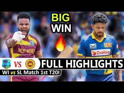Sri Lanka Vs West Indies Full Highlights 1st T20 Match 2026 | SL Vs WI Highlights