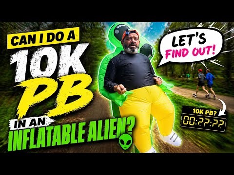 10k race in an inflatable alien outfit | 10k race challenge