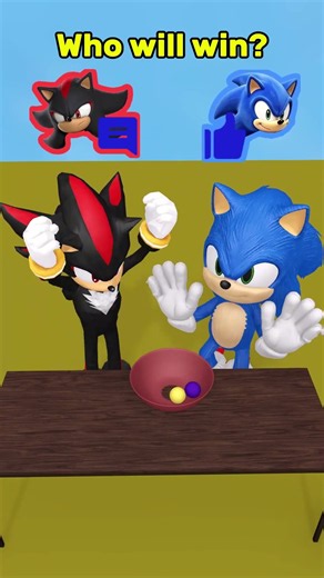 Sonic and Shadow compete in a marble fight #sonicthehedgehog #sonic