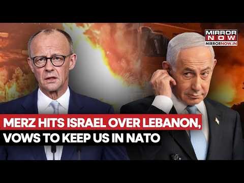 Germany's Chancellor Merz Hits Israel Over Lebanon DEADLY STRIKE, Vows To Keep US In NATO | Watch