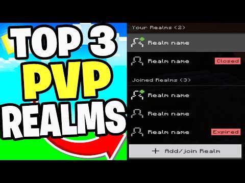 Top 3 PVP REALMS For Minecraft Bedrock 2026! - REALM CODES