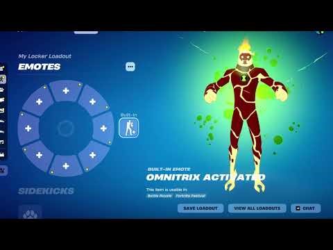 Fortnite x Ben 10 FULL Showcase! (Ben, Gwen, Alien X, Heatblast Skins & Bundle)