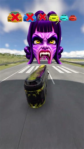 Big to Small Car vs Zoey Full Demon - BeamNG.Drive