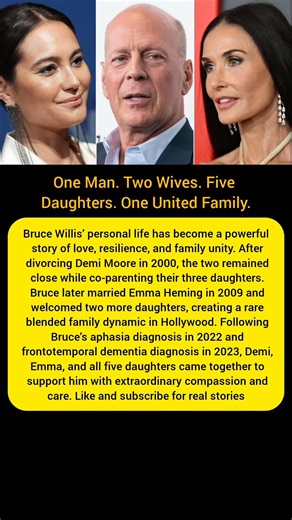 Bruce Willis’ Emotional Family Journey | Demi Moore, Emma Heming & 5 Daughters Unite #hollywood
