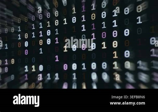 Digital binary code matrix background Stock Video Footage - Alamy