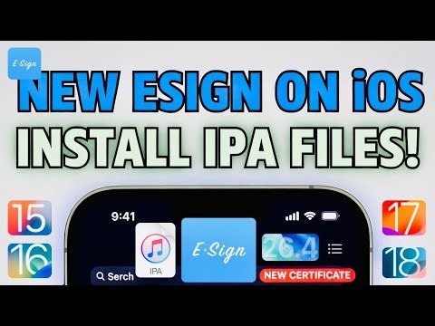 NEW! Install ESign and IPA Files on iPhone & iPad NO Jailbreak/PC | Sideload IPA Files on iOS 15 -26