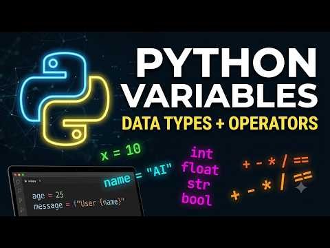 Python Variables, Data Types & Operators | Complete Practical Guide for Beginners