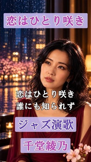 恋はひとり咲き（オリジナル曲）【千堂綾乃 ジャズ演歌】 #SUNO AI #AI作詞 #AI作曲 #AI画像 #shorts