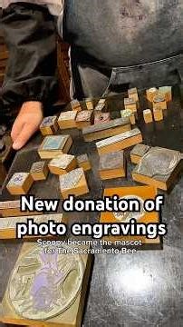 We received a gift from a local follower of photo engravings associated with The Sacramento Bee