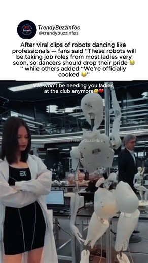Robots dancing like professionals “taking ladies’ jobs” goes viral #robot #dance