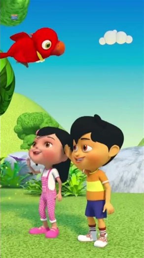 Main Tota Main Tota Hare Rang Ka Hun Dikhta, मैं तोता मैं तोता #shorts #maintota #hindicartoon #poem