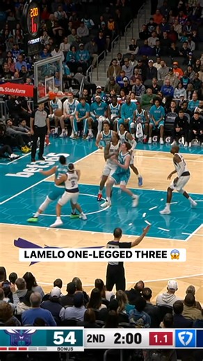 LaMelo Ball hits a WILD side step one-legged three-point shot! 👏 DAL-CHA on NBA League Pass Tap to Watch ➡️ https://www.nba.com/how-to-watch-game-redirect/0022500883?partnerRef=NBA&platform=Facebook&surface=Post | NBA