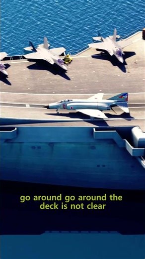 Incredible F-4 Phantom go-around flying low over carrier deck #aviation #usa