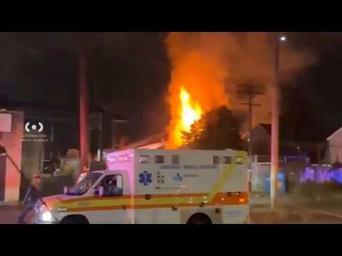 2 women critically hurt as fire engulfs homes in Newark, New Jersey