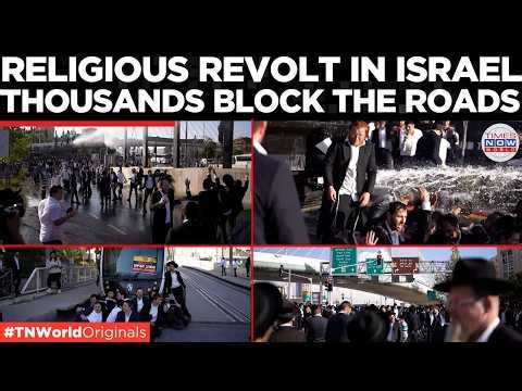 WATCH: Water cannons in use, Violent Clashes Erupt as Haredi Jews Block Jerusalem Roads