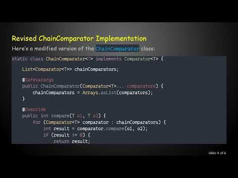 Solving the Generic Chained Comparator Error in Java