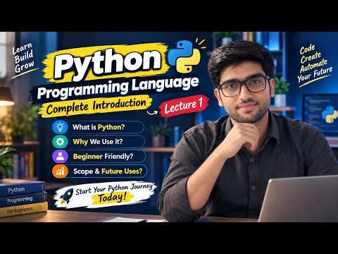 Python Tutorial for Beginners | What is Python | Why Learn It & Its Uses | Lecture 1