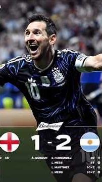 England vs Argentina 1-2 Goals & Highlights (Messi 2 assists)
