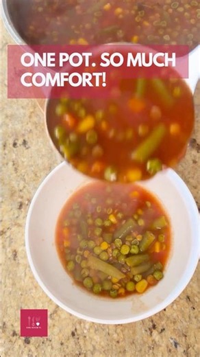 One-Pot Lentil & Vegetable Soup You’ll Want on Repeat 🥣 #shorts