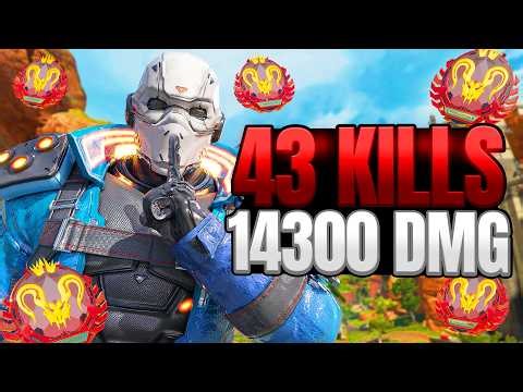 Newcastle 43 Kills & 14,300 Damage Gameplay Wins - Apex Legends (No Commentary)
