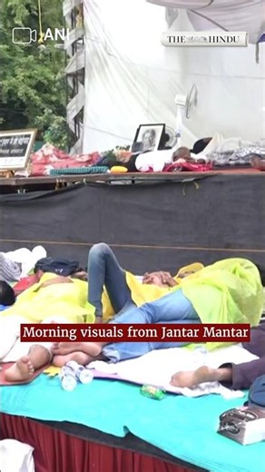 Morning visuals from Jantar Mantar | CJP protest
