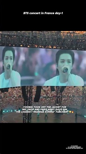 AND PARIS ARMY GAVE HIM THE LOUDEST "MIANHAE EOMMA" FANCHANT 😭🔥