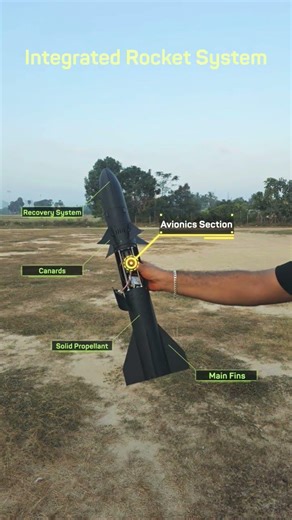 Solid propellant + 3D printed body - STEM Rocket - Rocket mechanics 🚀