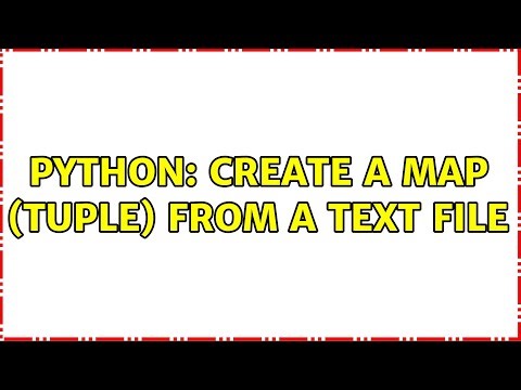 Python: Create a Map (tuple) from a text file
