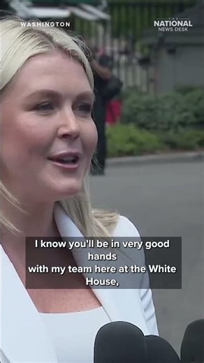 Karoline Leavitt gives last press gaggle before having her baby