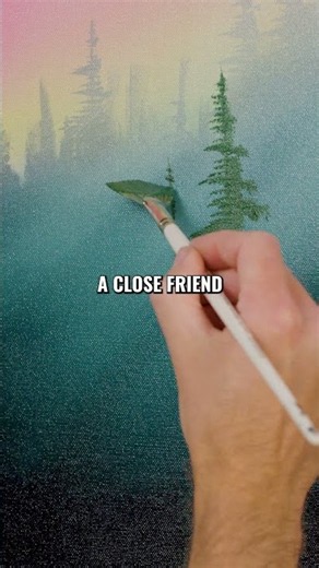 These trees are close friends with Nicholas Hankins #bobross #paintingtutorial #art