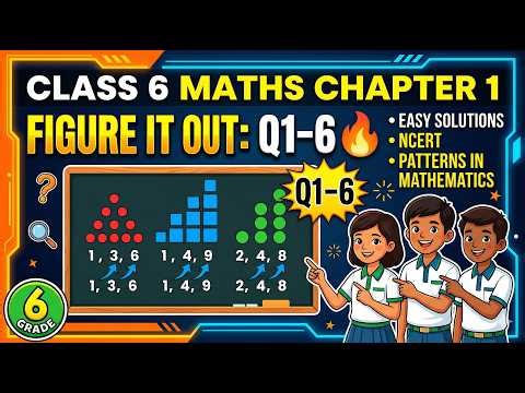 Class 6 Maths Chapter 1: Figure It Out Q1–6 🔥 | Easy Solutions | NCERT Patterns in Mathematics
