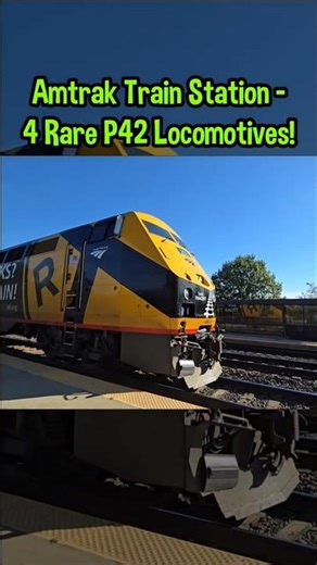 Seeing 4 RARE Amtrak P42's!!