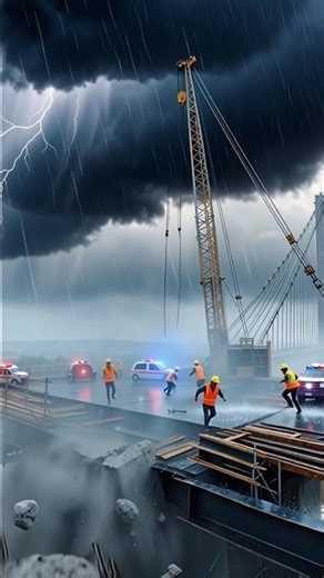 Massive Bridge Collapse Simulation | Cinematic Disaster in 4K #Shorts