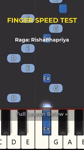 Rishabhapriya | Finger Speed & Ear Training Challenge 🎹 #Shorts