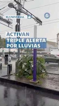 ¡Se cae el cielo en la CDMX! Activan triple alerta por fuertes lluvias #shorts