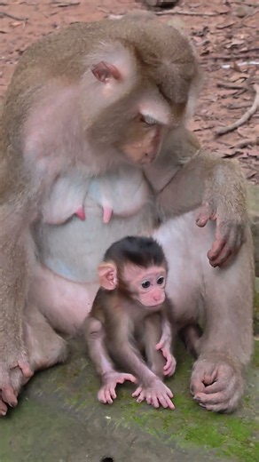 🐵 "A little monkey family, sharing big moments of love. ❤️"