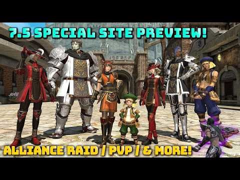 FFXIV: New Alliance Raid Gear, PvP & More! Patch 7.5 Special Site Update!