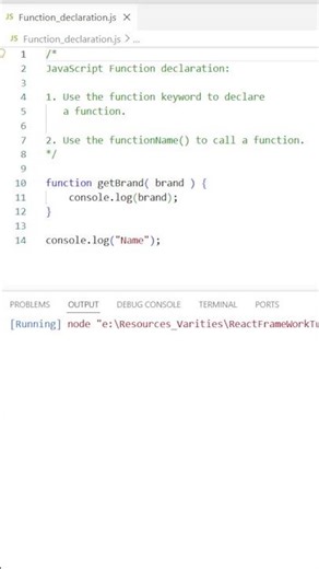 JavaScript Function declaration