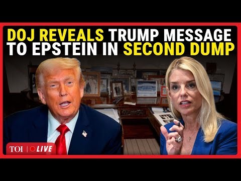 DOJ Drops Trump-Epstein Bombshell; Releases Trump's Message To Jeffrey In Second Dump | US News