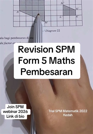 Let’s study Join Webinar SPM 2026 link in bio @DSE TUITION #cikgudebbie #spm #maths #matematik #enlargement