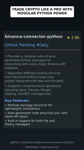 GitHub Trending Repositories: binance/binance-connector-python 🇬🇧